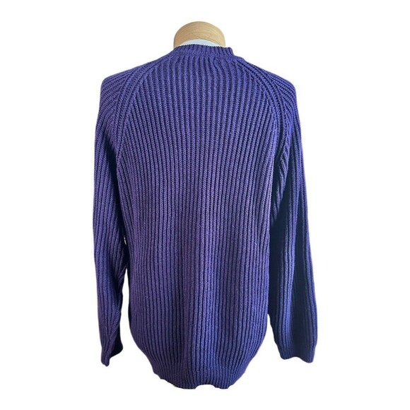 Vintage 90’s Purple Heavyweight Oversized Knit Sweater - Picture 2 of 3